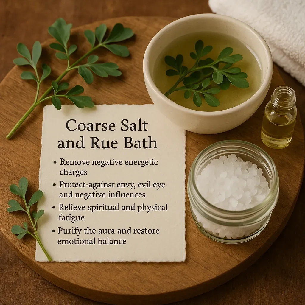 Banho de Sal Grosso com Arruda