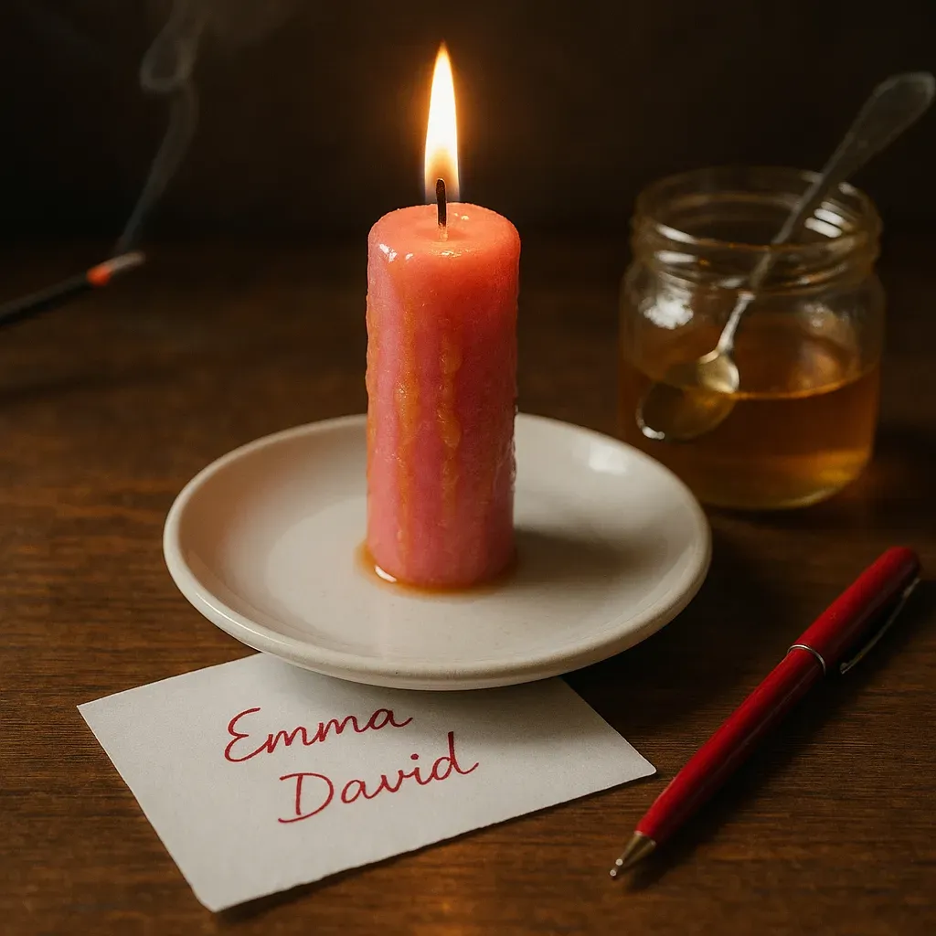 Feitiço da Vela Rosa com Mel